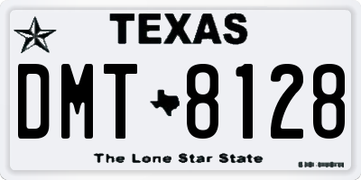 TX license plate DMT8128