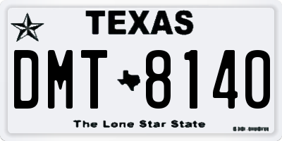 TX license plate DMT8140