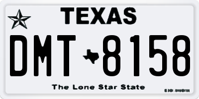 TX license plate DMT8158