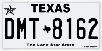 TX license plate DMT8162