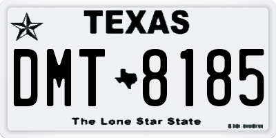 TX license plate DMT8185