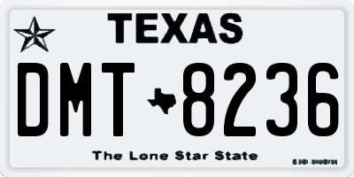 TX license plate DMT8236