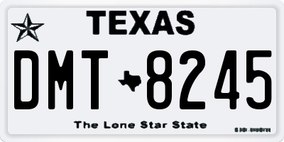 TX license plate DMT8245