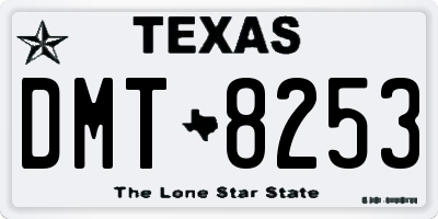 TX license plate DMT8253