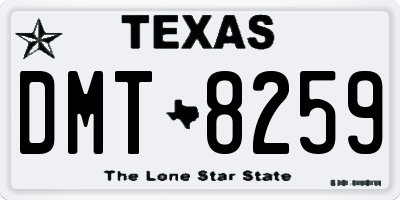 TX license plate DMT8259