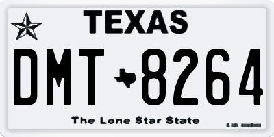 TX license plate DMT8264