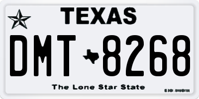 TX license plate DMT8268