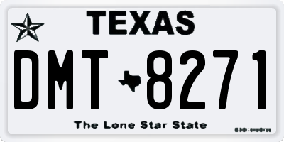 TX license plate DMT8271