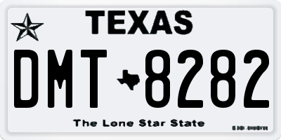 TX license plate DMT8282