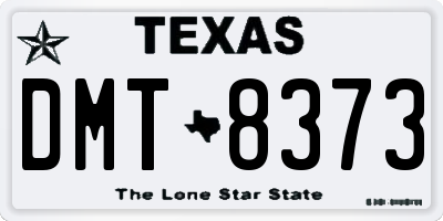 TX license plate DMT8373