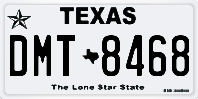 TX license plate DMT8468