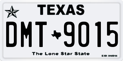 TX license plate DMT9015