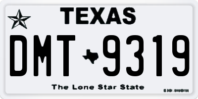 TX license plate DMT9319