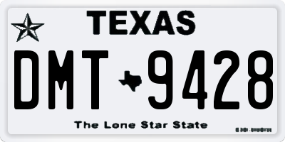 TX license plate DMT9428