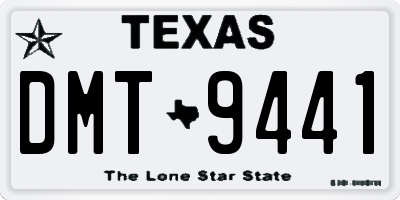 TX license plate DMT9441