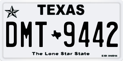 TX license plate DMT9442