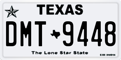 TX license plate DMT9448