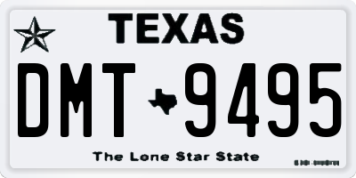 TX license plate DMT9495