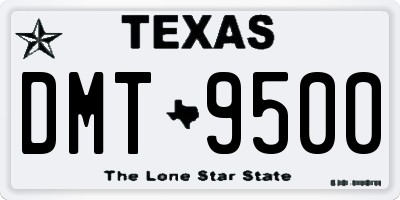 TX license plate DMT9500