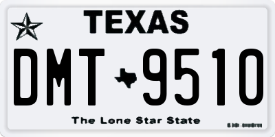 TX license plate DMT9510