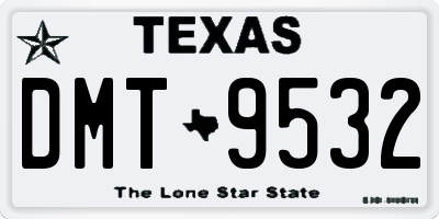 TX license plate DMT9532