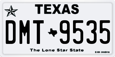 TX license plate DMT9535