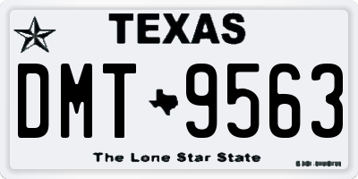 TX license plate DMT9563