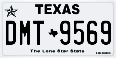 TX license plate DMT9569