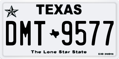 TX license plate DMT9577