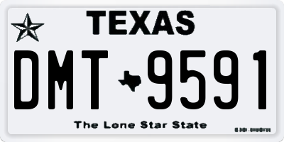 TX license plate DMT9591