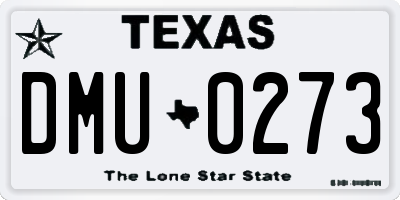 TX license plate DMU0273