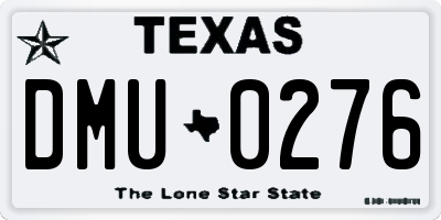 TX license plate DMU0276