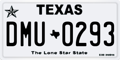 TX license plate DMU0293