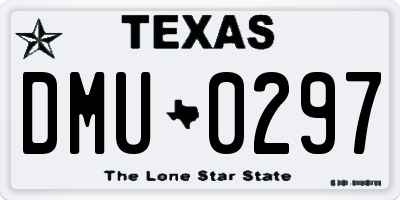 TX license plate DMU0297