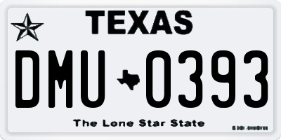 TX license plate DMU0393