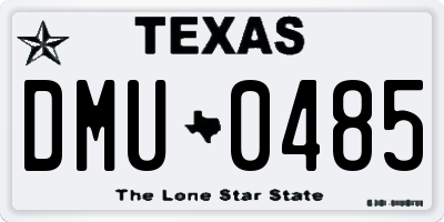 TX license plate DMU0485