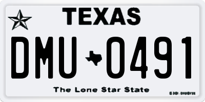 TX license plate DMU0491