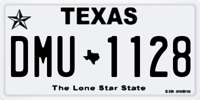 TX license plate DMU1128