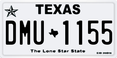 TX license plate DMU1155