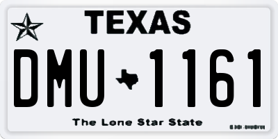 TX license plate DMU1161