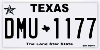 TX license plate DMU1177