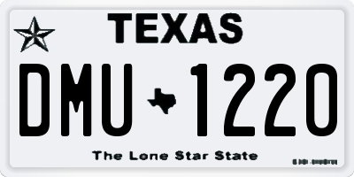 TX license plate DMU1220