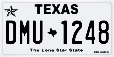 TX license plate DMU1248