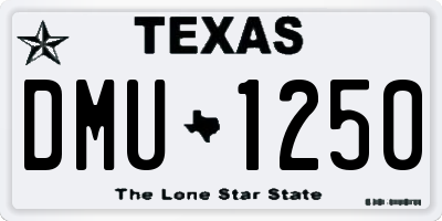 TX license plate DMU1250