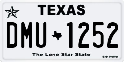 TX license plate DMU1252