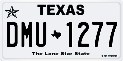 TX license plate DMU1277