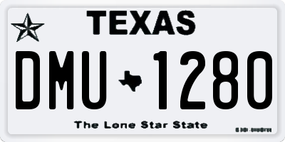 TX license plate DMU1280