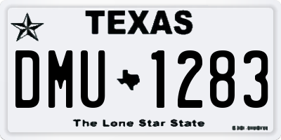 TX license plate DMU1283