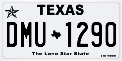 TX license plate DMU1290