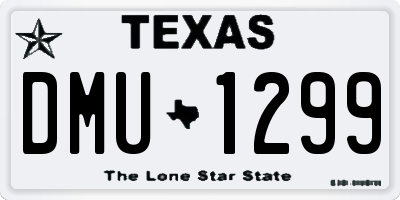 TX license plate DMU1299